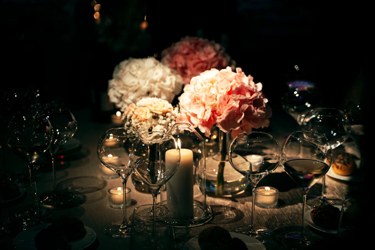 Romantic Italian restaurant ambiance